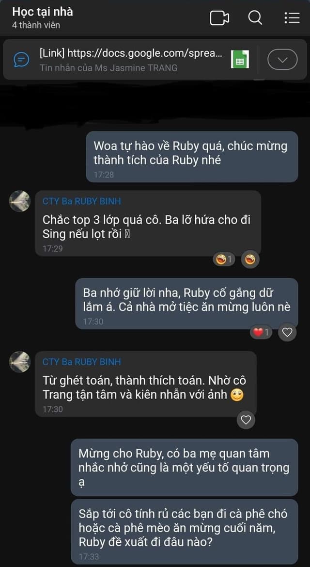 Feedback từ phụ huynh